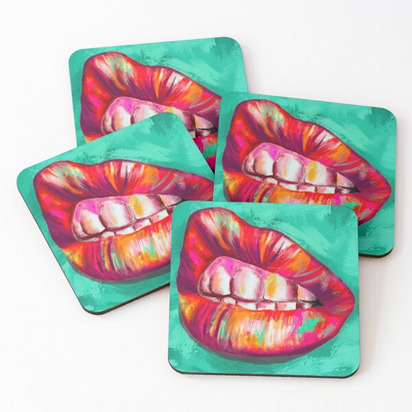 Item preview, Lips falling in colors  designed and sold by Nora Gad.
