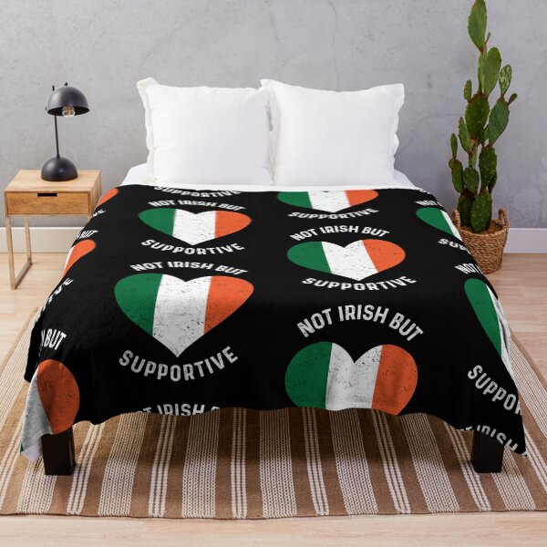 Item preview, Not Irish But Supportive St. Patrick's Day Irish Flag Heart designed and sold by GravitiTees.