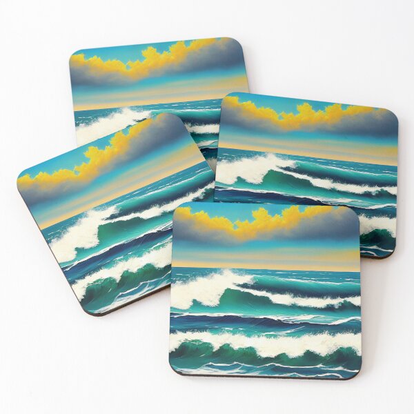 Item preview, Gentle vintage wavescape designed and sold by imagynationwork.