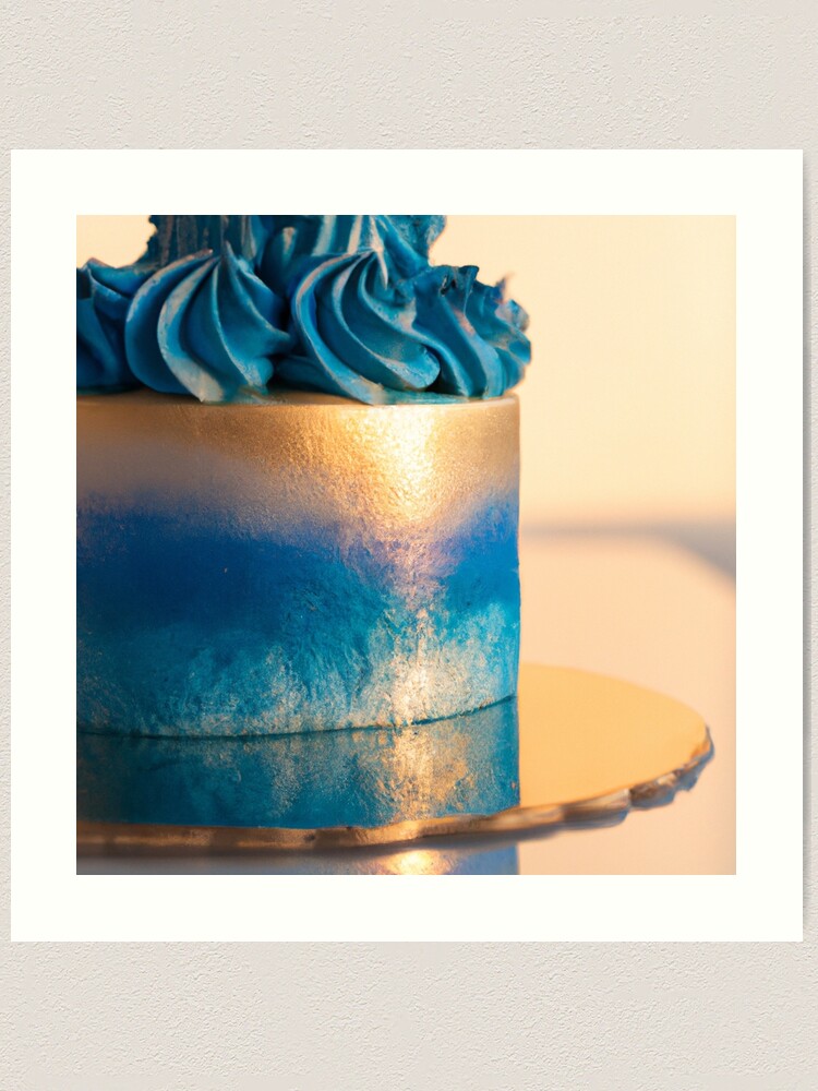 A-70 BLUE OMBRE PETAL CAKE — Amphora Bakery