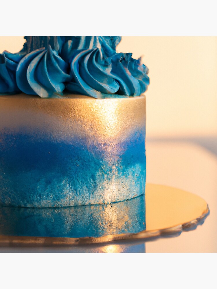 Homemade] Blue ombre birthday cake with Italian meringue buttercream. :  r/food