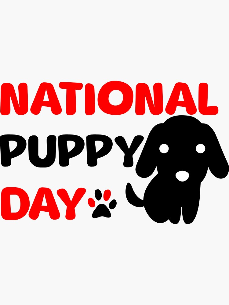National Puppy Day Puppy Day Sticker