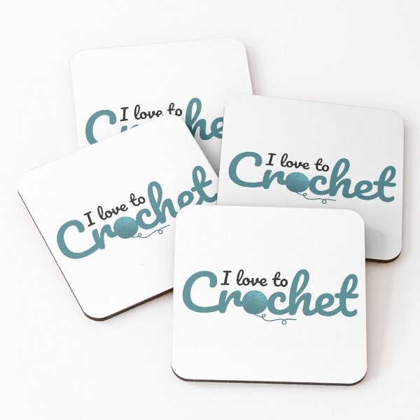 Item preview, I love to crochet, funny text design for crocheters designed and sold by wondertree.