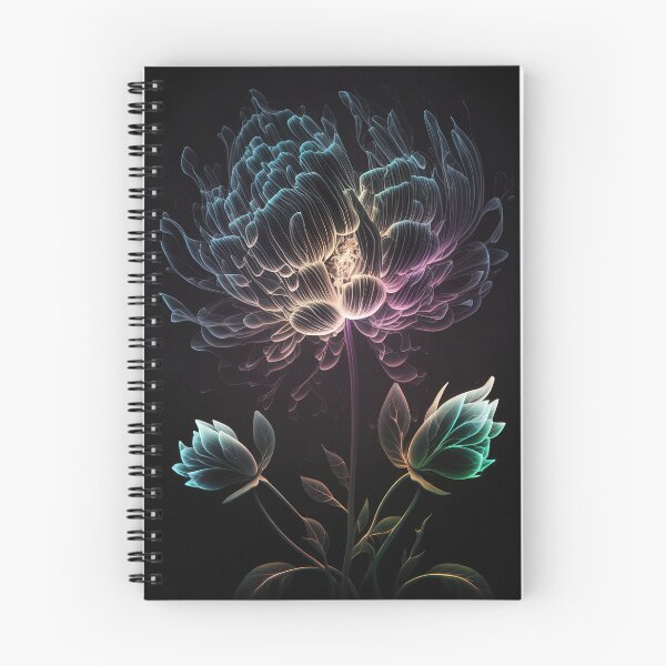 Item preview, flowers with Luminous Lights black background, led backlight artphotos 12 designed and sold by jetaiart.
