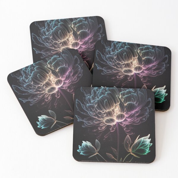 Item preview,  flowers with Luminous Lights black background, led backlight artphotos 12 designed and sold by jetaiart.