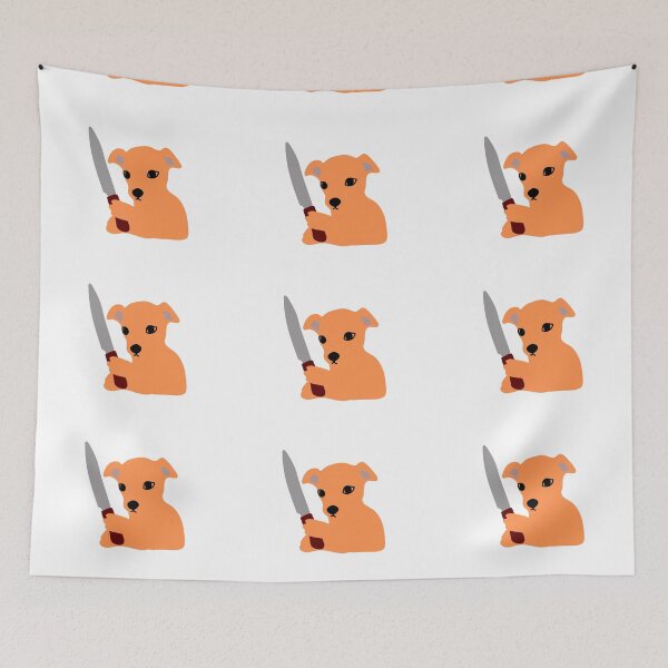 Item preview, dog meme with knife designed and sold by Novem19.