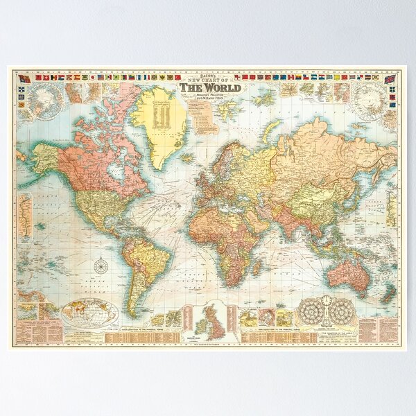 Item preview, Vintage Style World Map designed and sold by estelar-shop.