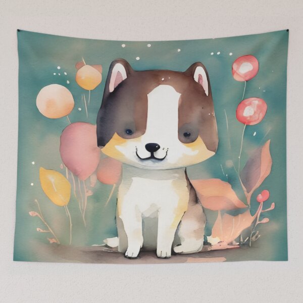 Item preview, Cute Shiba Inu Puppy Art 4 designed and sold by cutiepeupies.