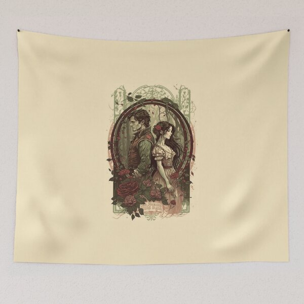 Item preview, Romeo and Juliet Among Roses designed and sold by ArtNouveauChic.