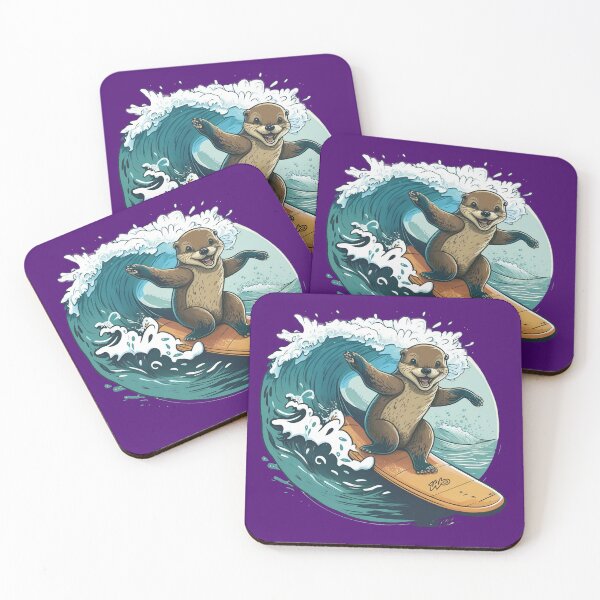 Item preview, Otter Surfing On The Beach designed and sold by Bruce Ferier.