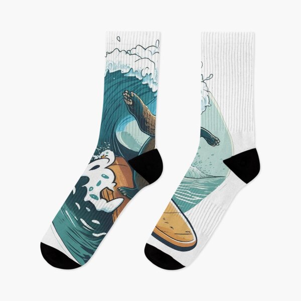Item preview, Otter Surfing On The Beach designed and sold by Bruce Ferier.