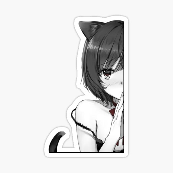 Anime Cat Girl Sticker, Nsfw Sticker, Waterproof Anime Girl