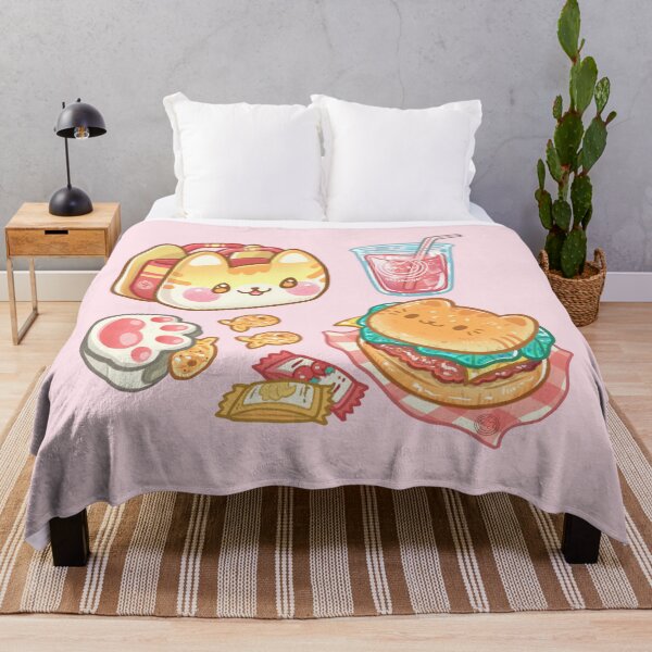 Kitty Combo Meal Throw Blanket