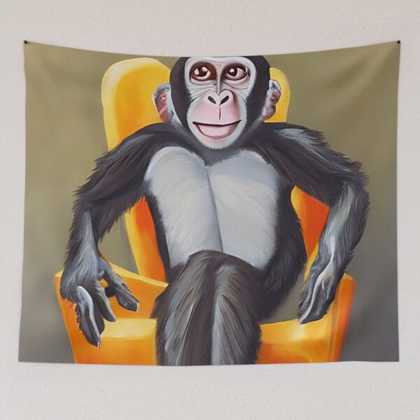 Item preview, Monkey sitting on a chair designed and sold by Yossi Aharon.