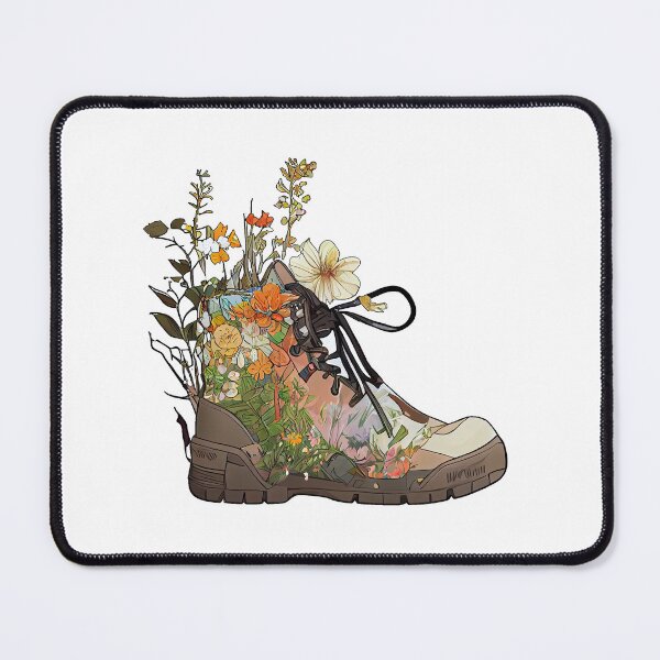 Item preview, Wild flower hiking boots designed and sold by Just66.