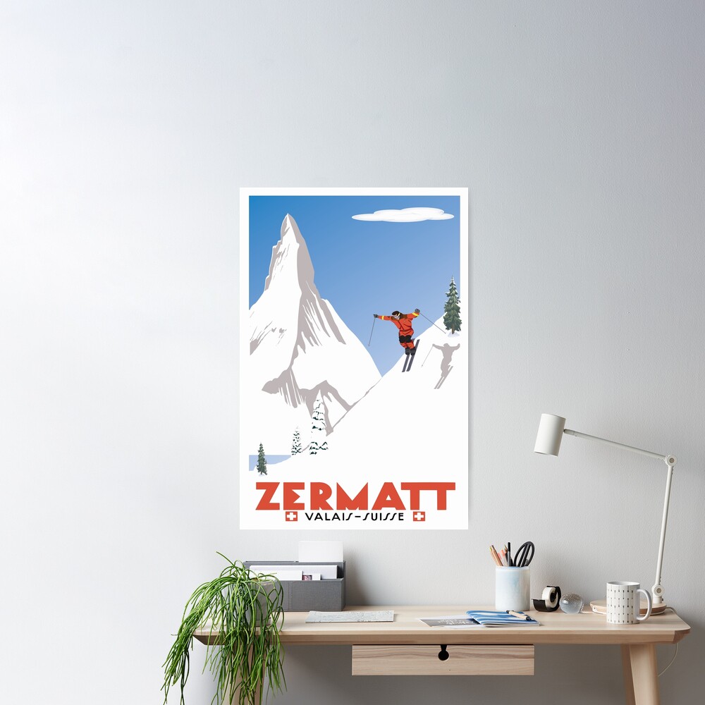 Zermatt, Valais, Switzerland,Ski Poster Poster