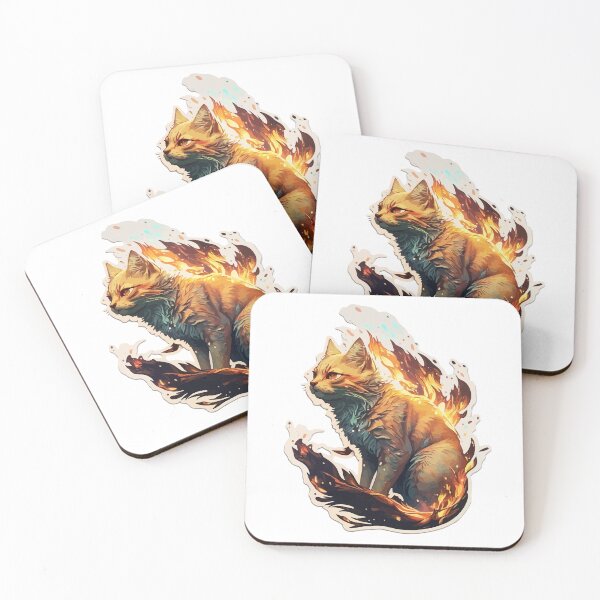 Item preview, Cat on fire sticker designed and sold by Blikenas.