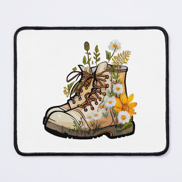 Item preview, Wild flower hiking boots designed and sold by Just66.