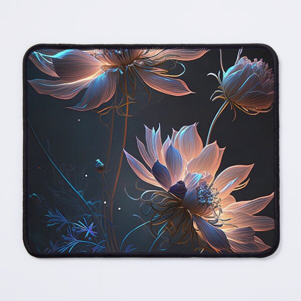 Item preview, flowers with Luminous Lights black background, led backlight artphotos 13 designed and sold by jetaiart.