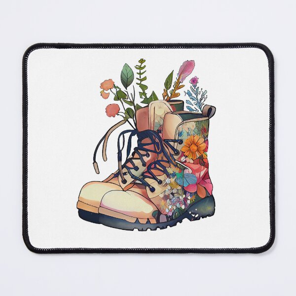 Item preview, Wild flower hiking boots designed and sold by Just66.