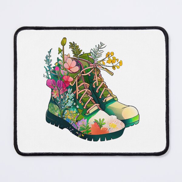 Item preview, Wild flower hiking boots designed and sold by Just66.