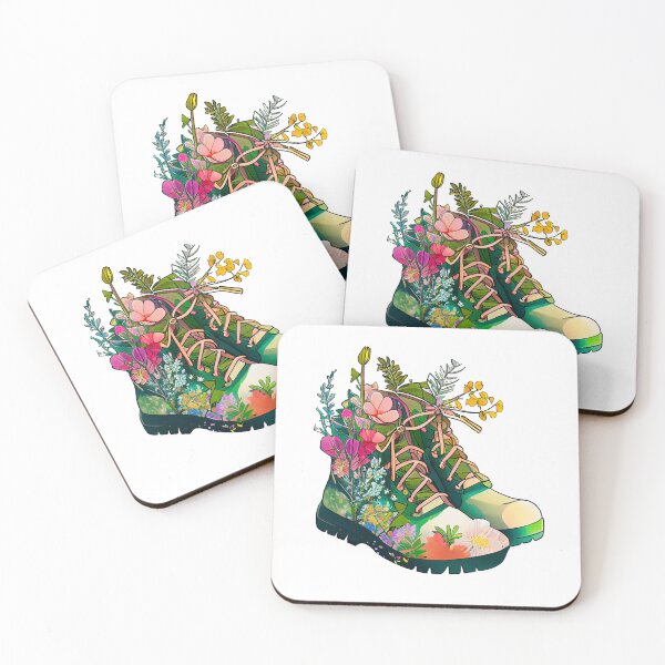 Item preview, Wild flower hiking boots designed and sold by Just66.