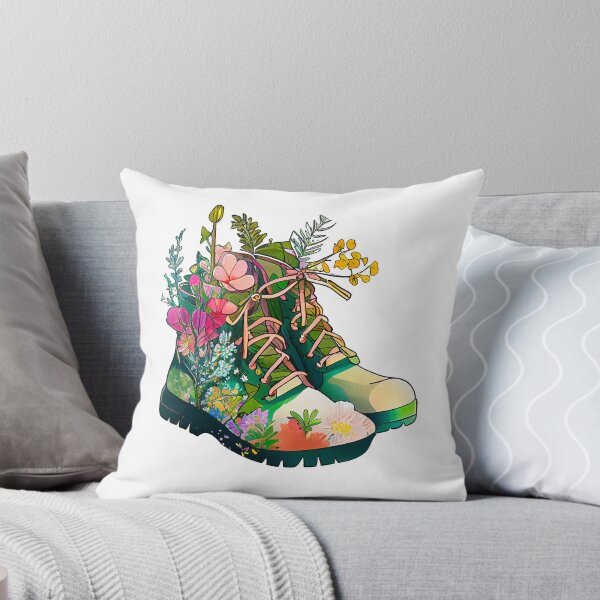 Item preview, Wild flower hiking boots designed and sold by Just66.