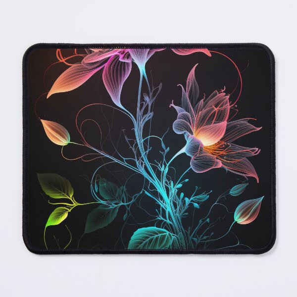 Item preview, flowers with Luminous Lights black background, led backlight artphotos 15 designed and sold by jetaiart.