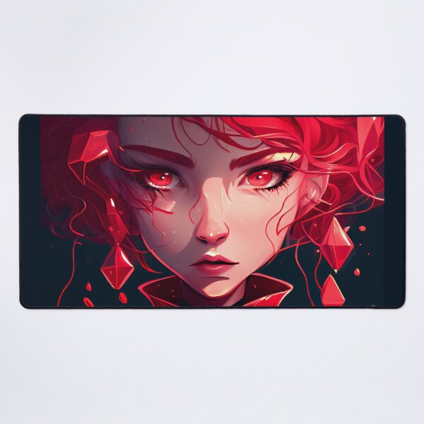 Item preview, Ruby anime portrait, red anime girl designed and sold by EmeraldeaArt.