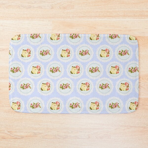 Item preview, Victorian Floral Pattern Pastel Blue Flowers & Pink Roses designed and sold by inspirationzgal.