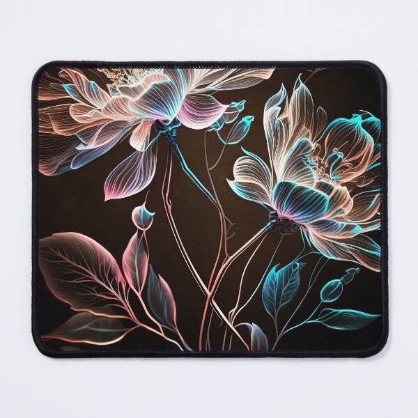 Item preview, flowers with Luminous Lights black background, led backlight artphotos 16 designed and sold by jetaiart.