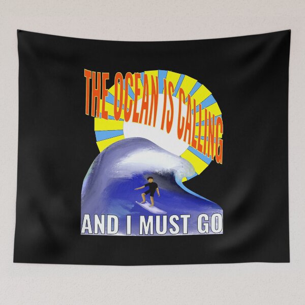 Item preview, The ocean is calling me and I must go sunset designed and sold by CottagePop.