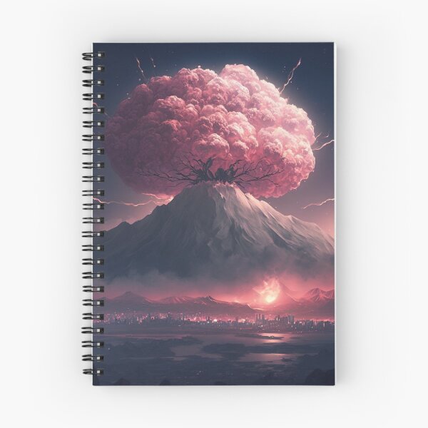 Item preview, Landscape of the atomic bomb detonated in Fuji mountain view, imagined art, fantasy art, wall art 13 designed and sold by jetaiart.