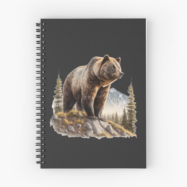 Item preview, grizzly bear in the wilderness illustration designed and sold by Avicularious.