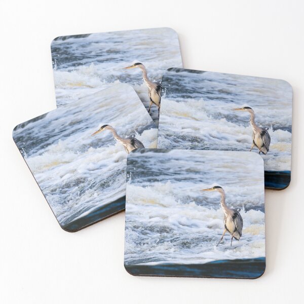 Item preview, Heron fishing on Graiguenamanagh Weir designed and sold by AndrewJonesFoto.