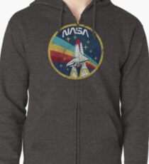 Nasa Vintage Colors V01 Zipped Hoodie