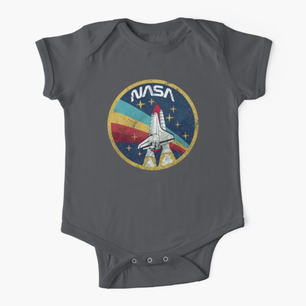 Nasa Vintage Colors V01 Short Sleeve Baby One-Piece