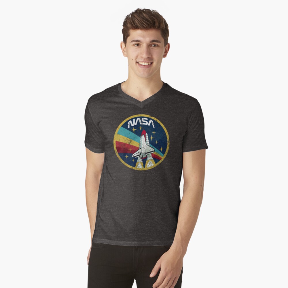 Nasa Vintage Colors V01 V-Neck T-Shirt