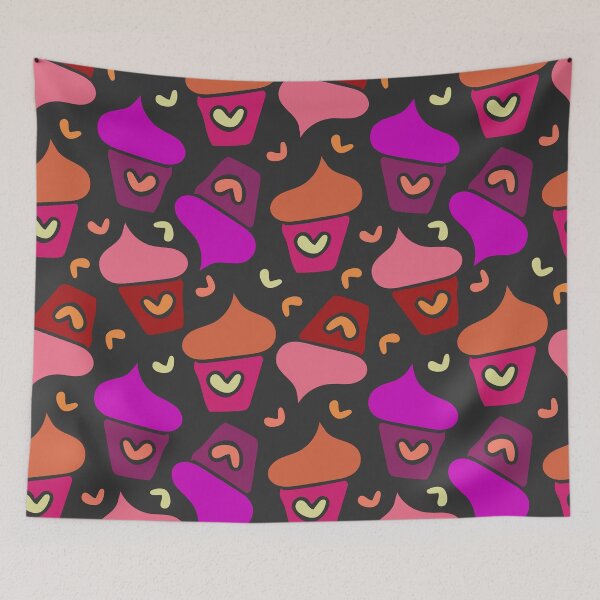 Item preview, Muffins with heart black background designed and sold by RanitasArt.