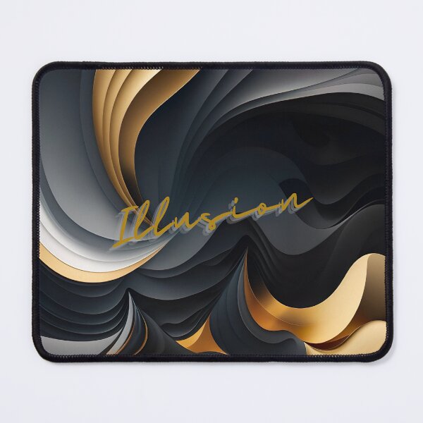 Item preview, Illusion "Abstract Art" - Gold, charcoal and grey shades designed and sold by Mat-Pouget.
