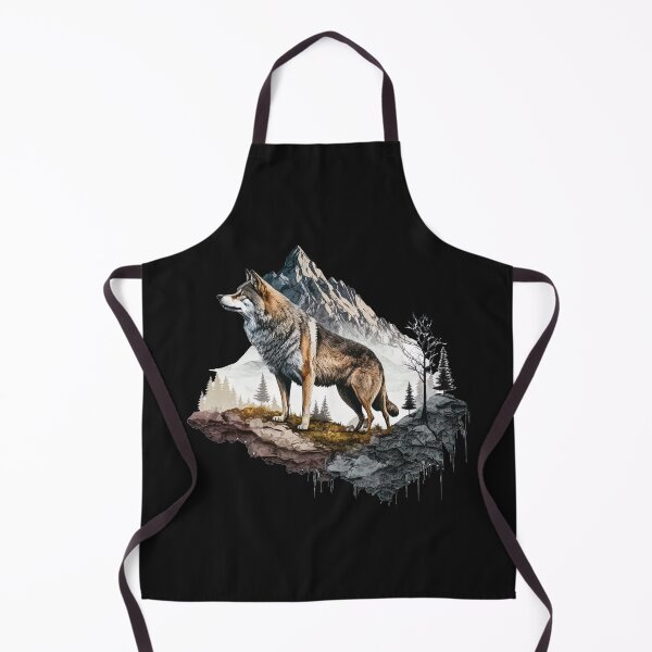 Item preview, wolf in the wilderness illustration designed and sold by Avicularious.