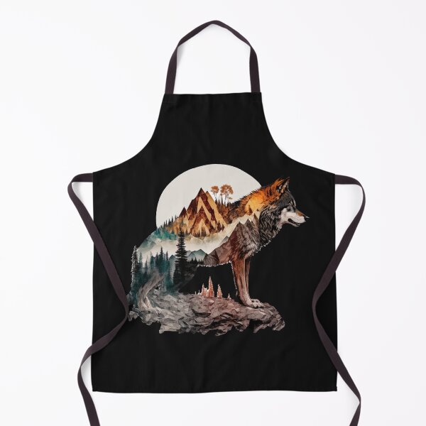 Item preview, wolf in the wilderness illustration designed and sold by Avicularious.