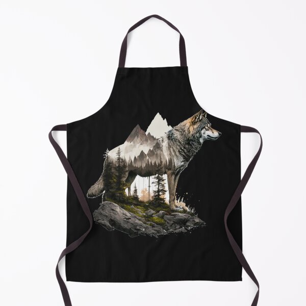 Item preview, wolf in the wilderness illustration designed and sold by Avicularious.