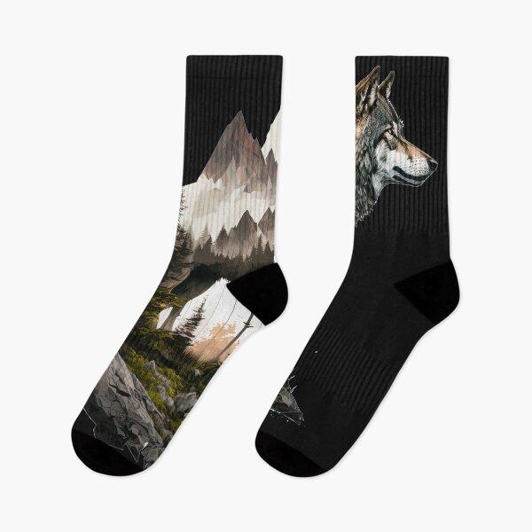 Item preview, wolf in the wilderness illustration designed and sold by Avicularious.