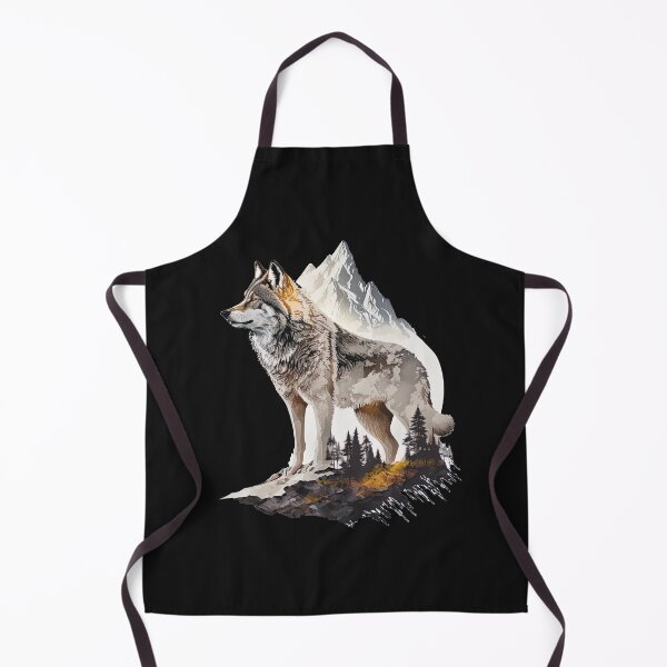 Item preview, wolf in the wilderness illustration designed and sold by Avicularious.