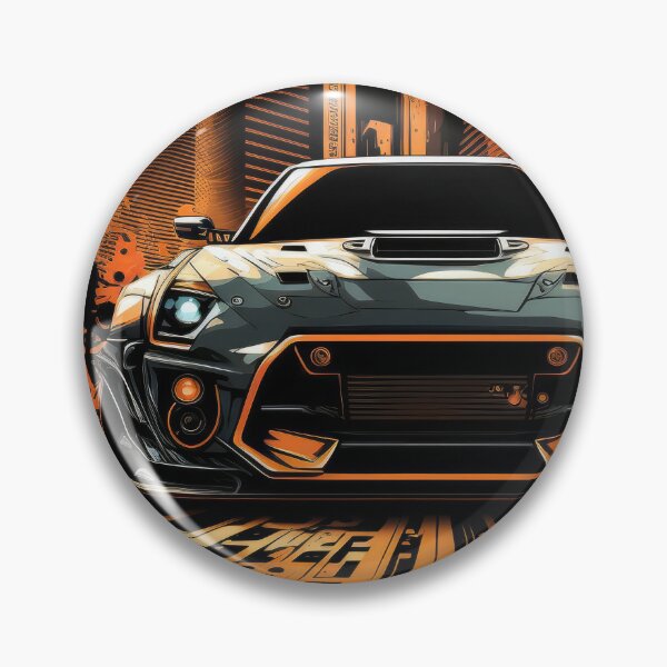 Item preview, Cyberpunk Sports Car Speeding Towards Finish Line Neon Rush Out Runner designed and sold by ultra-cool.