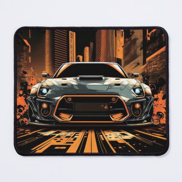 Item preview, Cyberpunk Sports Car Speeding Towards Finish Line Neon Rush Out Runner designed and sold by ultra-cool.