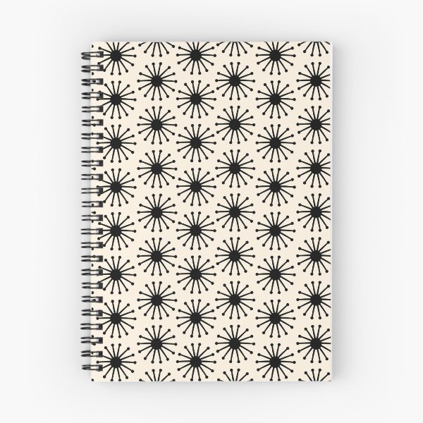 Item preview, Midcentury Molecules Atomic Retro Dot Pattern 2 Black and Almond Cream designed and sold by kierkegaard.