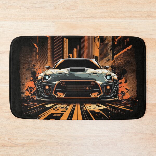 Item preview, Cyberpunk Sports Car Speeding Towards Finish Line Neon Rush Out Runner designed and sold by ultra-cool.