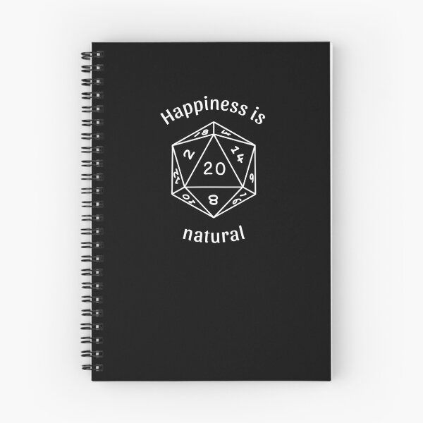 Item preview, D&D D20 Happiness is Natural designed and sold by MoonMothPrintco.